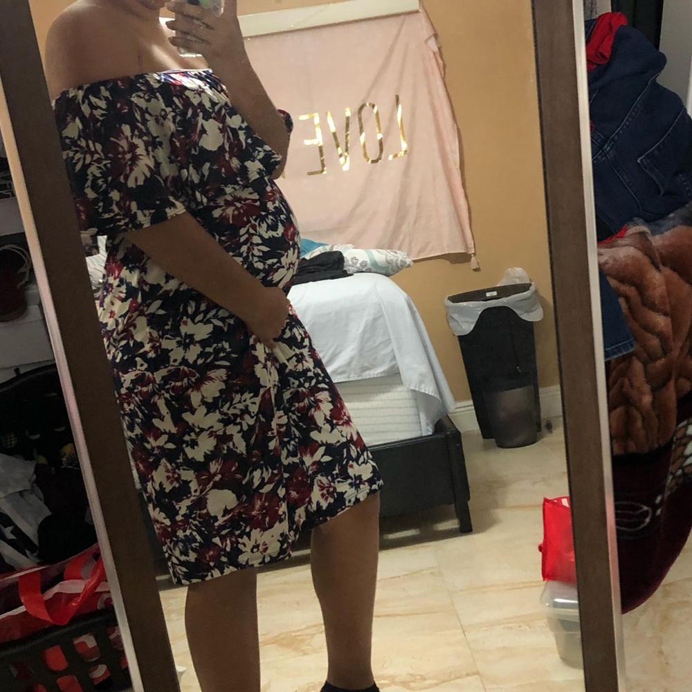 Pinkblush off the shoulder dress